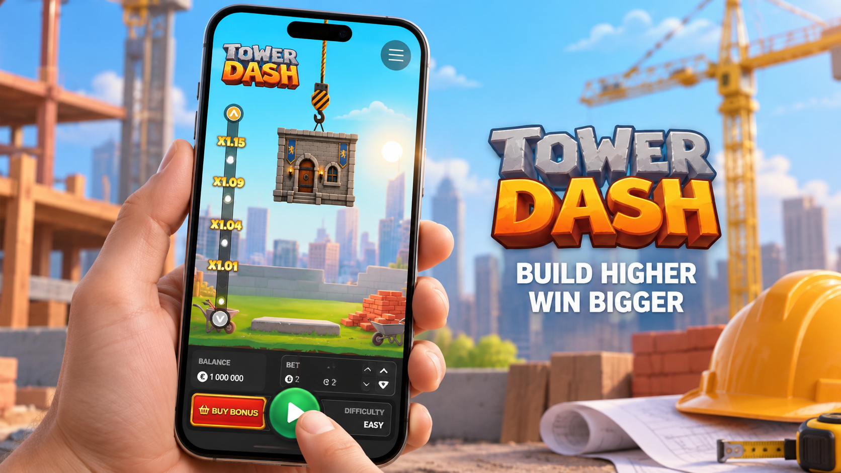 Le jeu Tower Dash sur un téléphone mobile